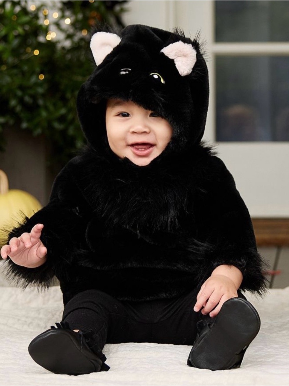 Pottery Barn Kids Black Kitty Cat Halloween Costume Dress Up Baby Toddler